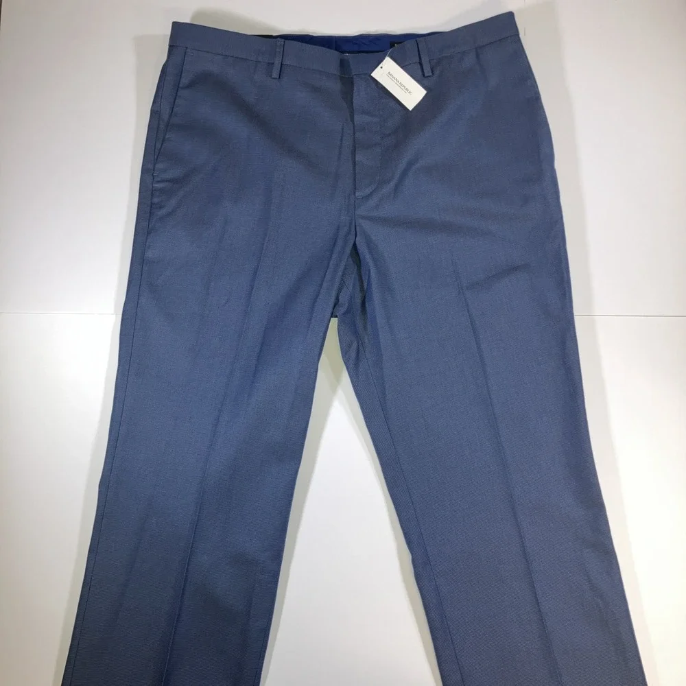 Banana Republic Non-Iron Slim Fit Dress Pants Mens 38x32 Navy Blue NWT